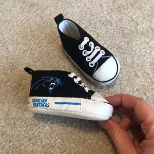 Carolina Panthers Baby Crib Shoes Cushioned Size 0-6 Months